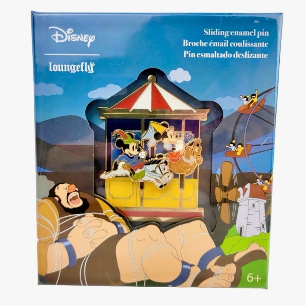 Loungefly Limited Edition 1400 Pin The Brave Little Tailor carousel sliding pin